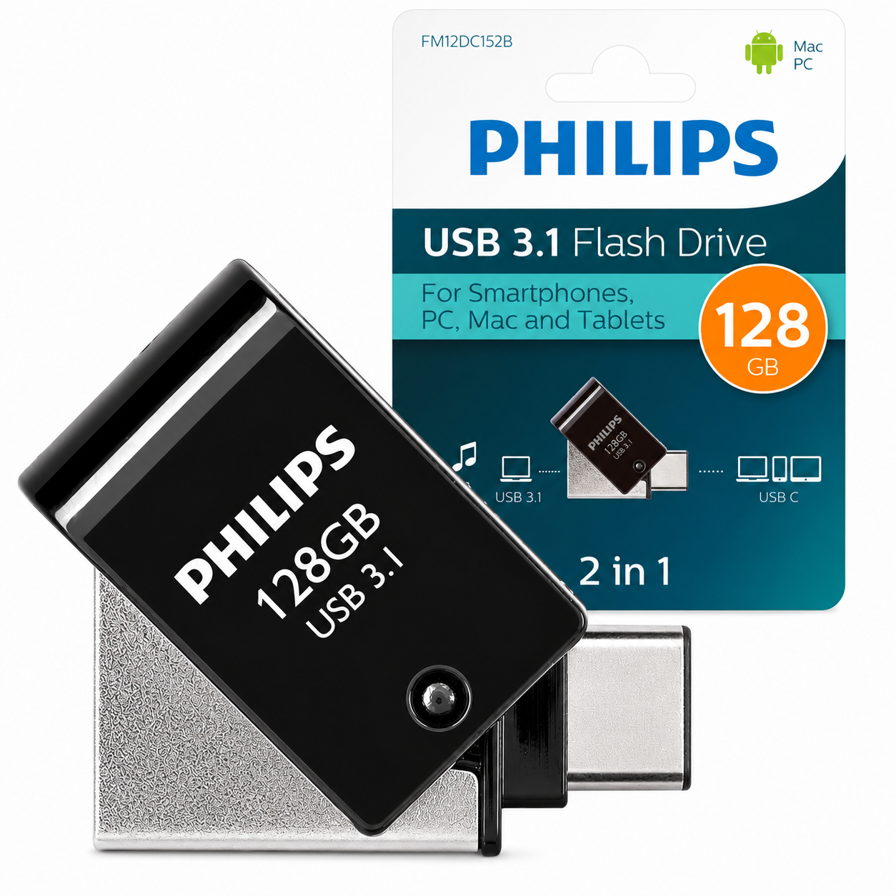 Philips Midnight Black | USB- Stick | USB 3.1 | USB A und C