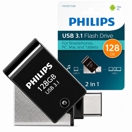 Philips Midnight Black | USB- Stick | USB 3.1 | USB A und C