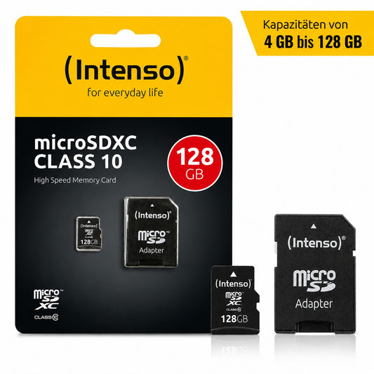 Intenso C10 | microSD- Speicherkarte | für Smartphones, Tablets, Kameras