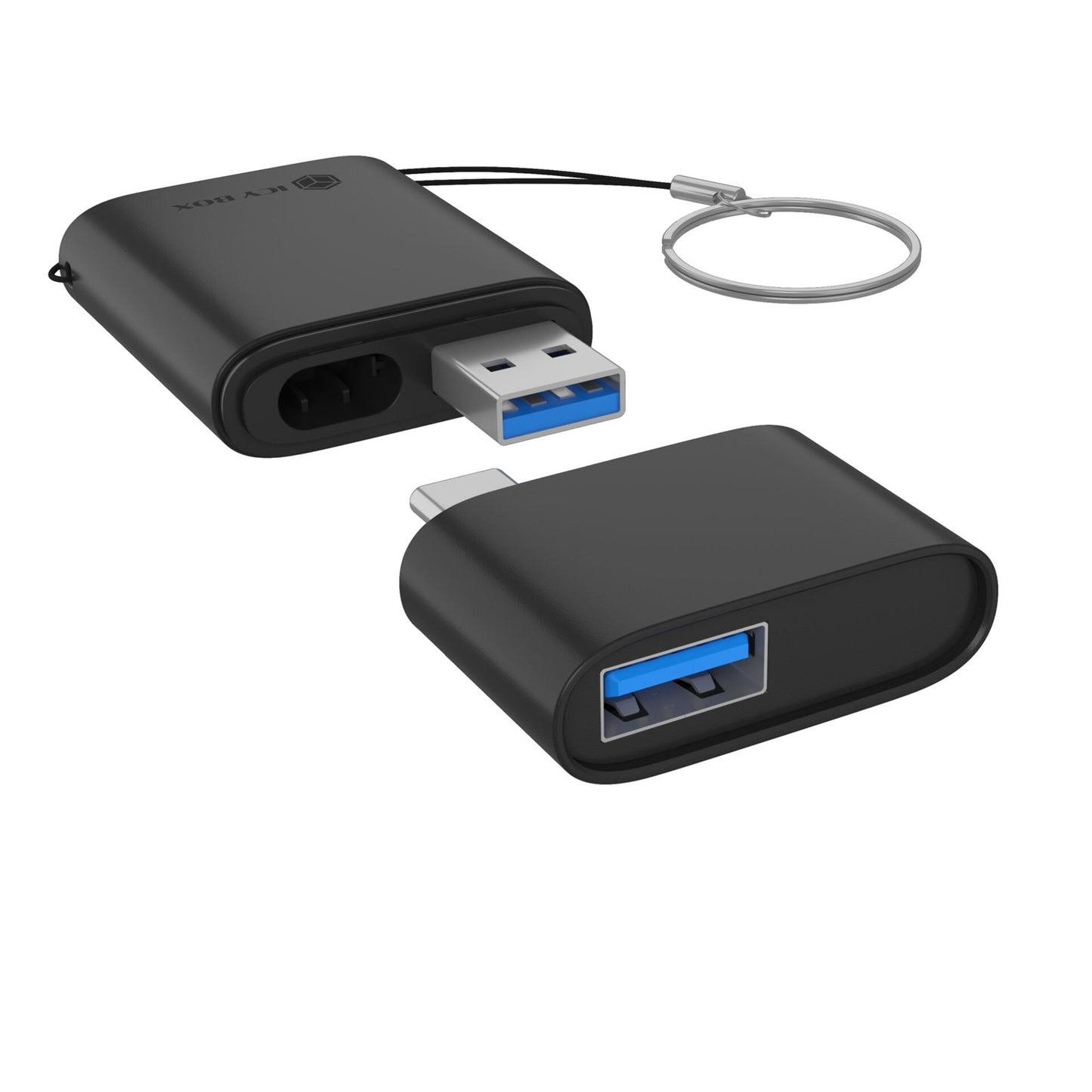 ICY BOX Kartenlesegerät | 2-in-1 | USB-A & USB-C | USB 3.2 | für SD & microSD