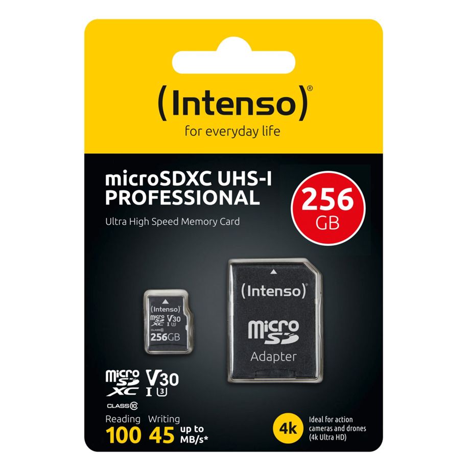 Intenso Professional | microSD Karte | für Actioncams und Drohnen
