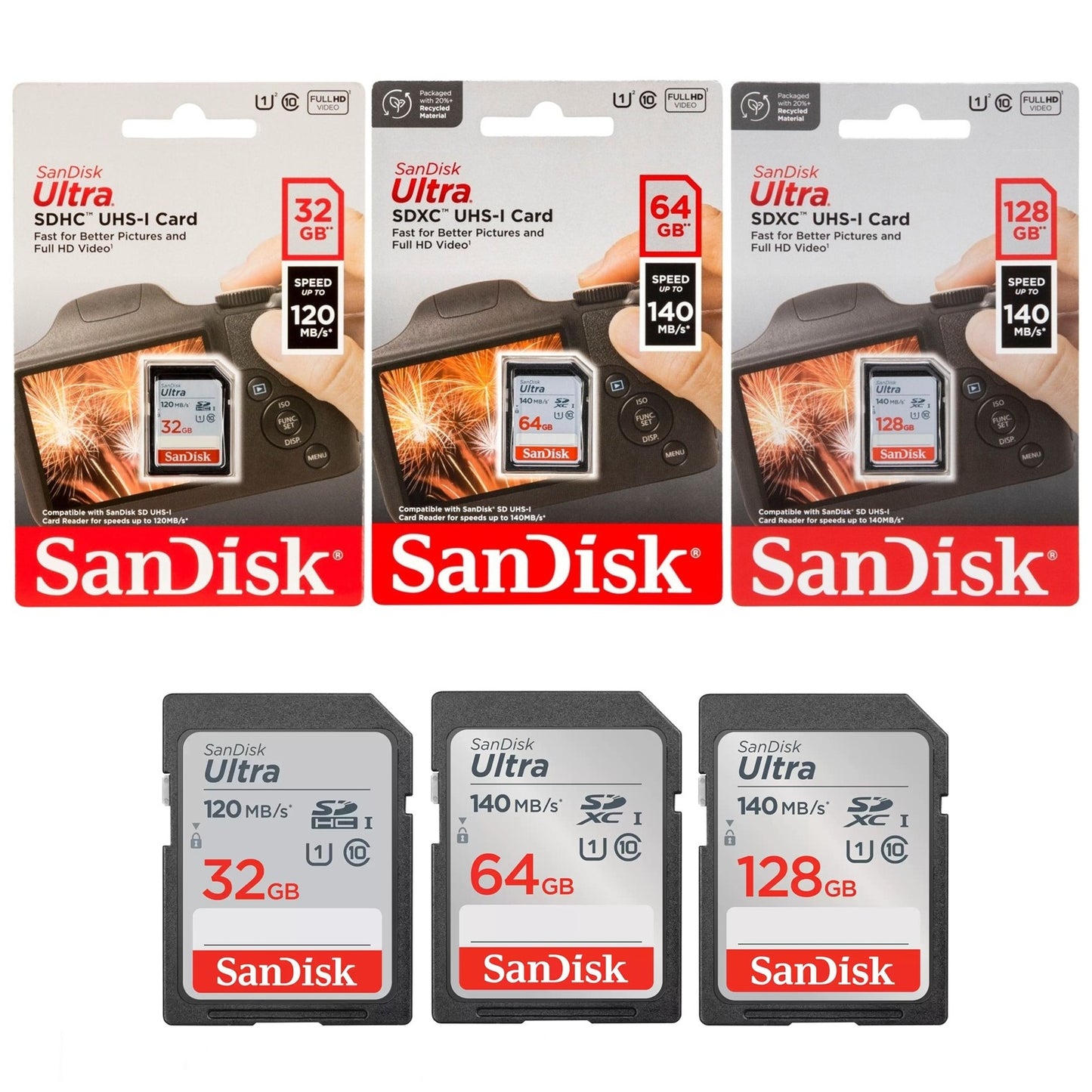 SanDisk Ultra | SD- Speicherkarte | für Full-HD-Videoaufnahmen